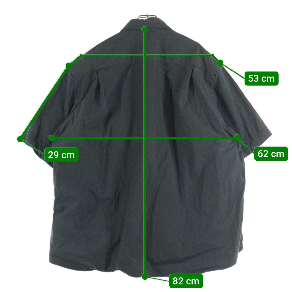 Sacai(サカイ) Taslan Nylon Shirt フロントポケット ナイロン 半袖シャツ グレー 23-03088m