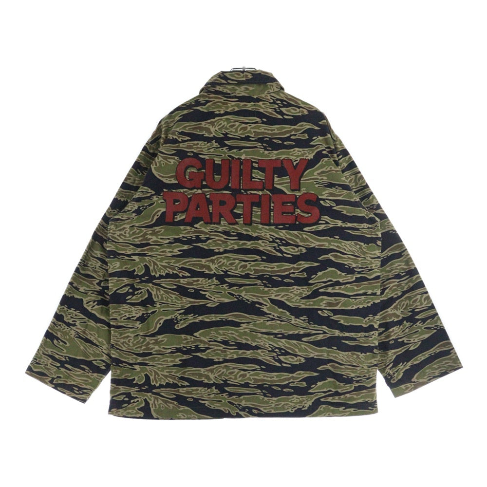 WACKO MARIA(ワコマリア) TIGERCAMO L/S SHIRTS バックロゴプリント タイガーカモ アーミー長袖シャツ カーキ