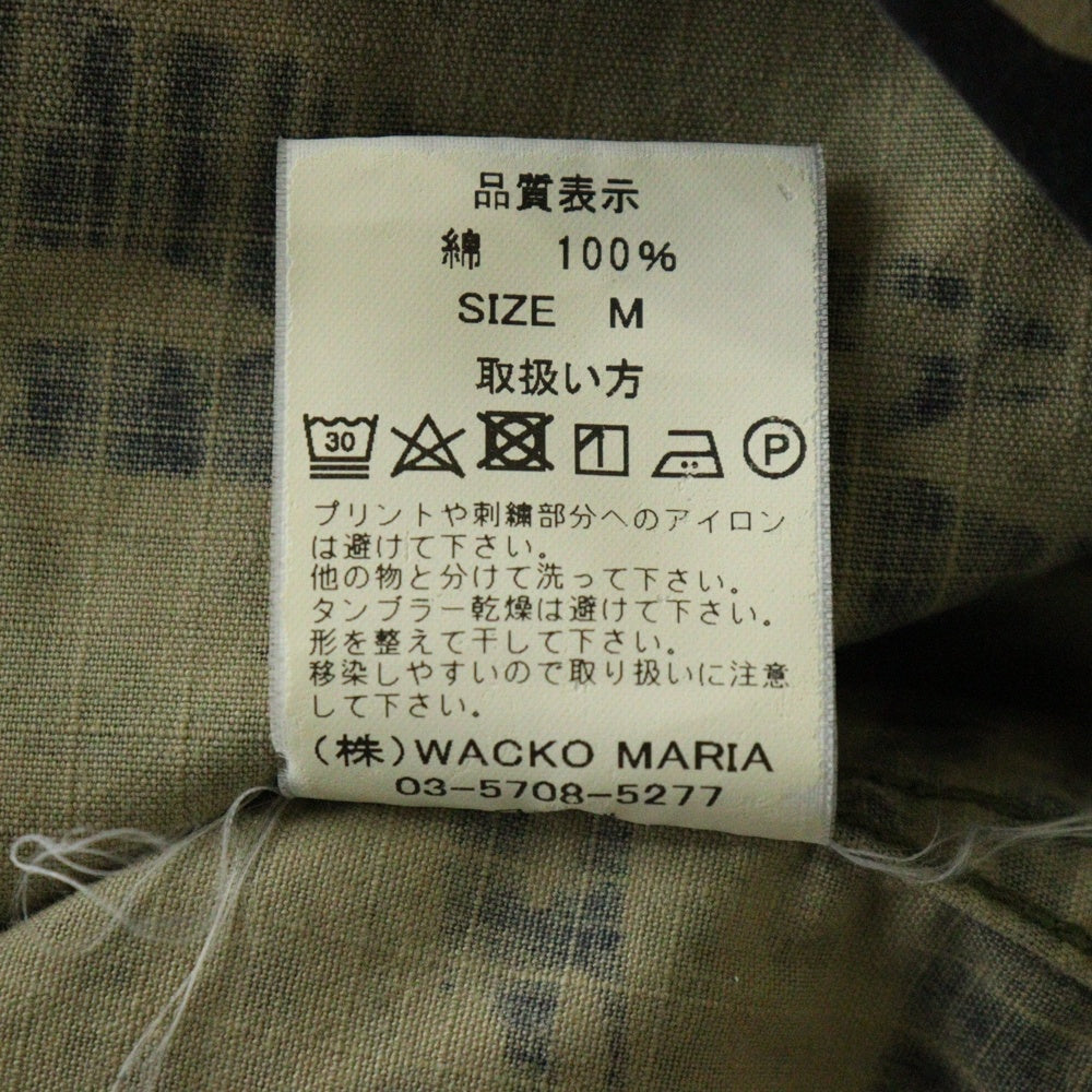 WACKO MARIA(ワコマリア) TIGERCAMO L/S SHIRTS バックロゴプリント タイガーカモ アーミー長袖シャツ カーキ