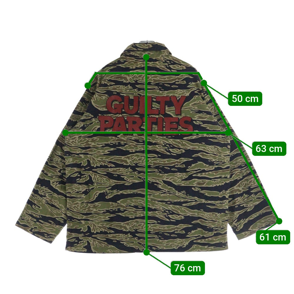 WACKO MARIA(ワコマリア) TIGERCAMO L/S SHIRTS バックロゴプリント タイガーカモ アーミー長袖シャツ カーキ