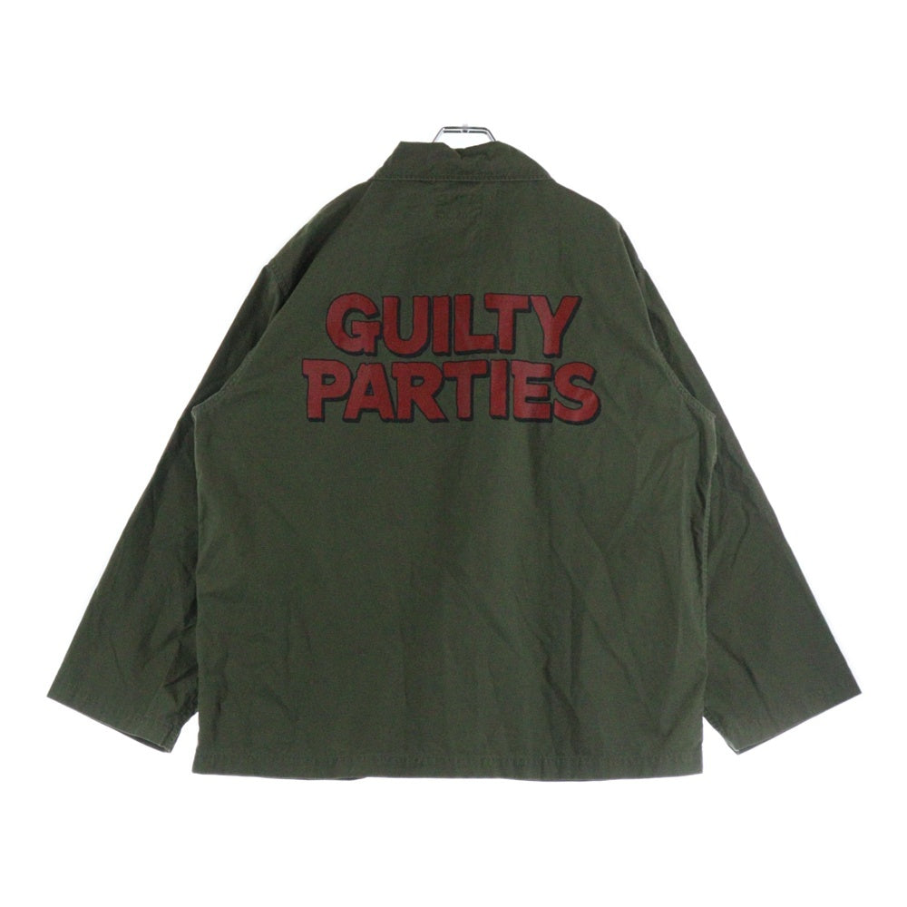 WACKO MARIA(ワコマリア) ARMY L/S SHIRTS バックロゴプリント アーミー長袖シャツ カーキ