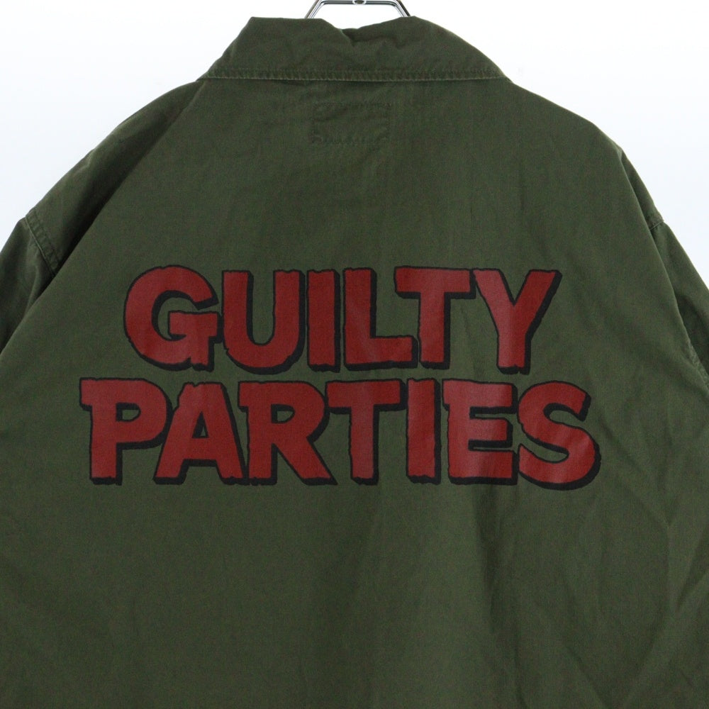 WACKO MARIA(ワコマリア) ARMY L/S SHIRTS バックロゴプリント アーミー長袖シャツ カーキ