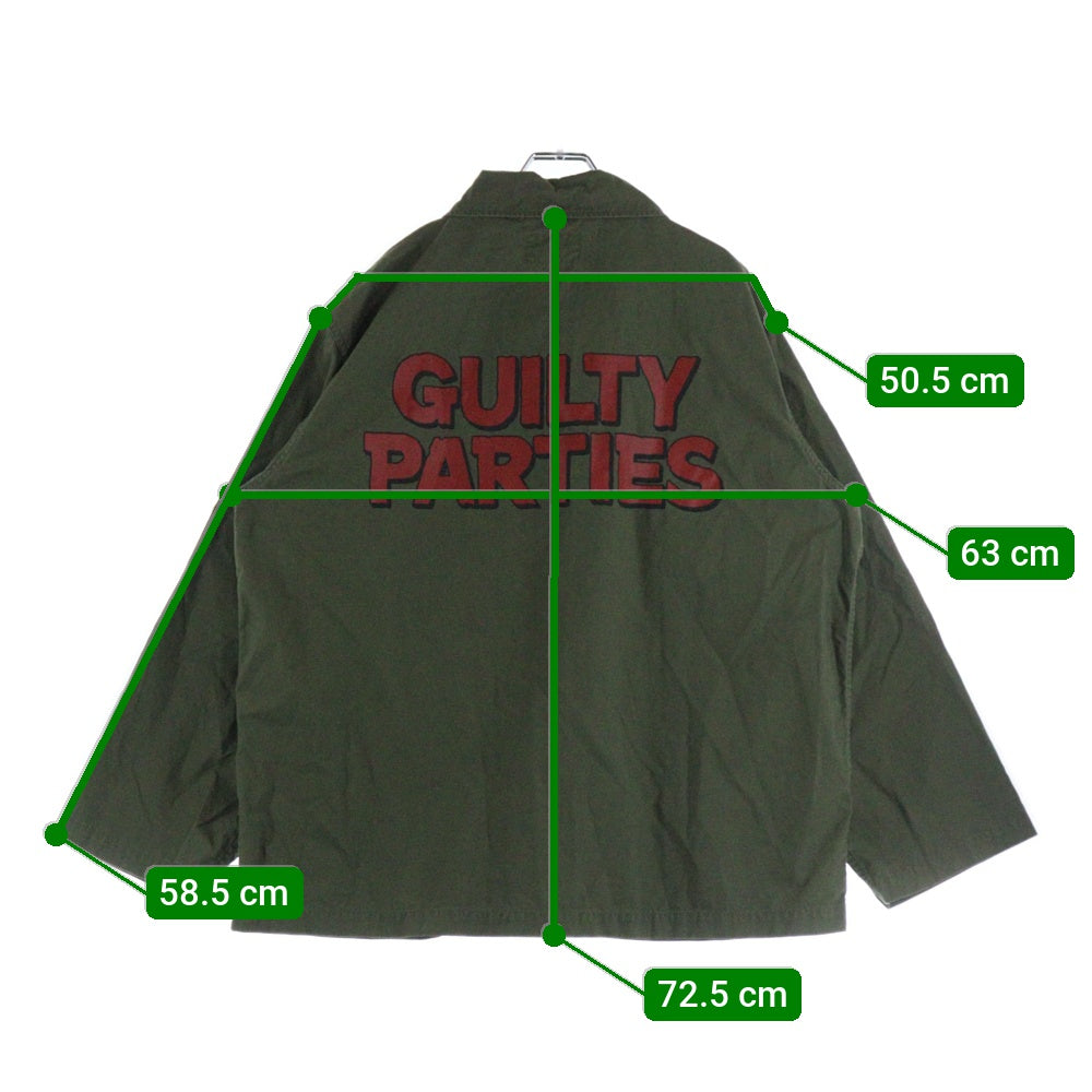 WACKO MARIA(ワコマリア) ARMY L/S SHIRTS バックロゴプリント アーミー長袖シャツ カーキ