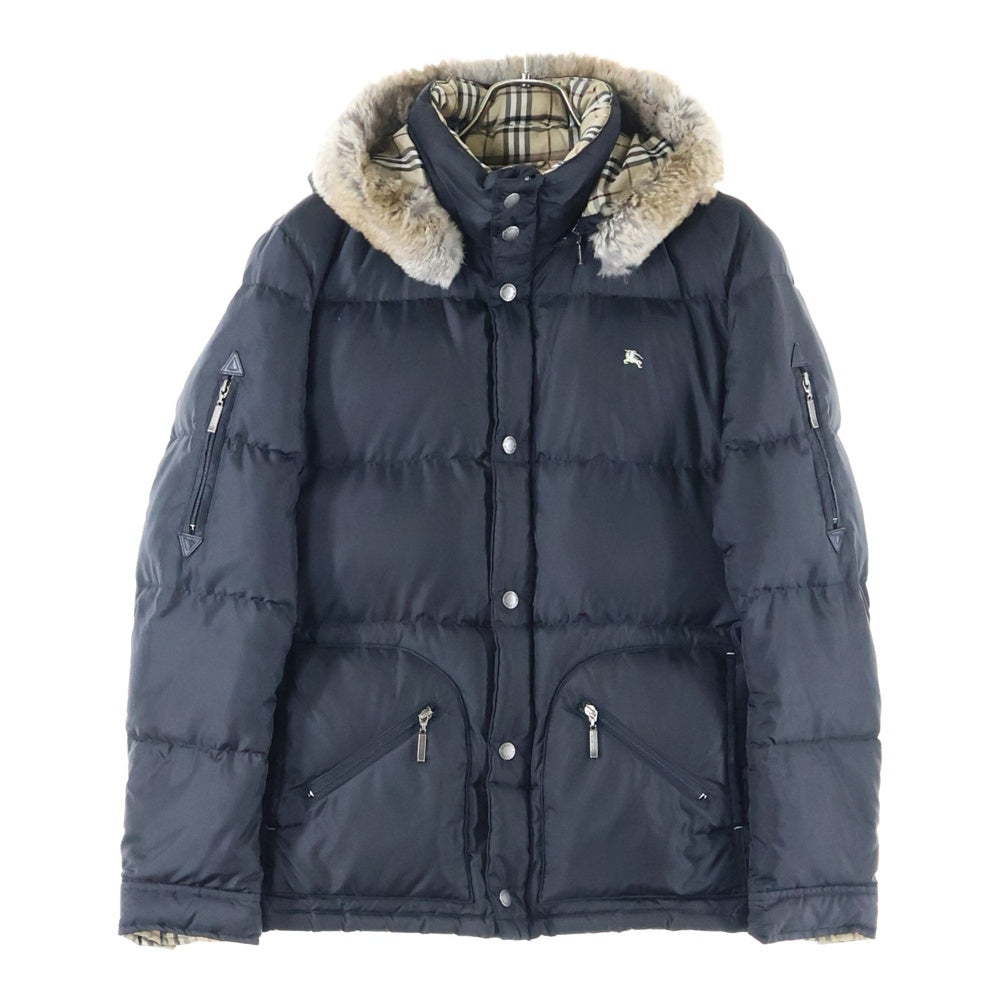 BURBERRY BLACK LABEL(バーバリー ブラックレーベル) ノヴァチェック フード付き ダウンジャケット ブラック BMP04-533-09