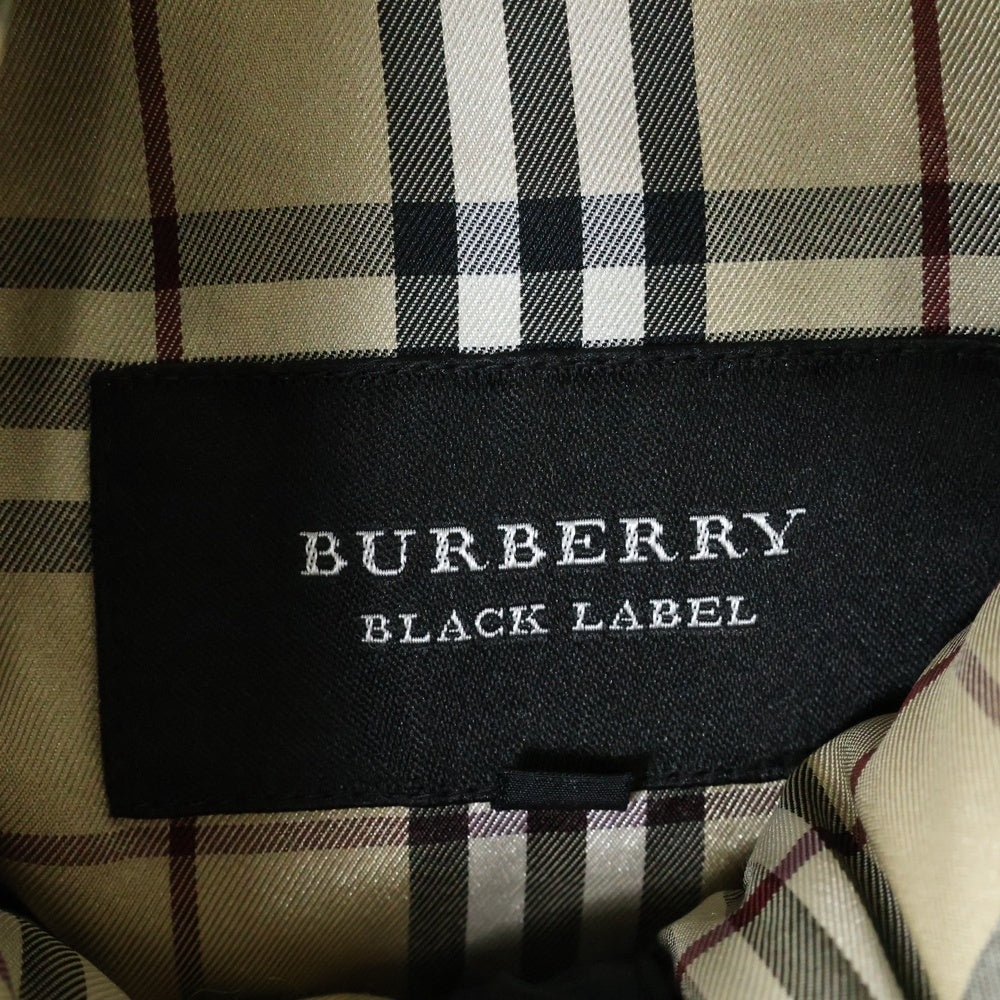 BURBERRY BLACK LABEL(バーバリー ブラックレーベル) ノヴァチェック フード付き ダウンジャケット ブラック BMP04-533-09