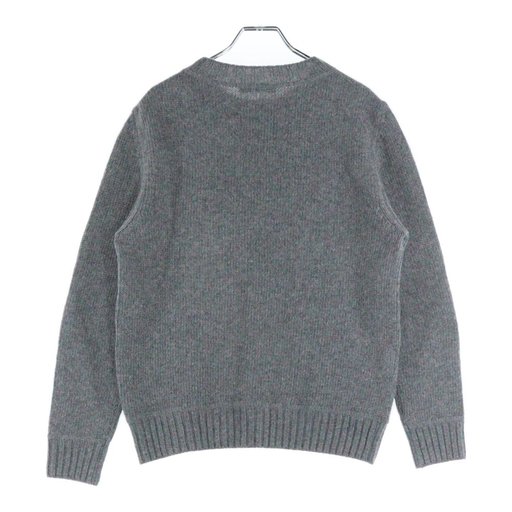 PRADA(プラダ) 23SS ロゴクルーネック カシミヤ ウールニットセーター グレー P24G1V S232 1YMW