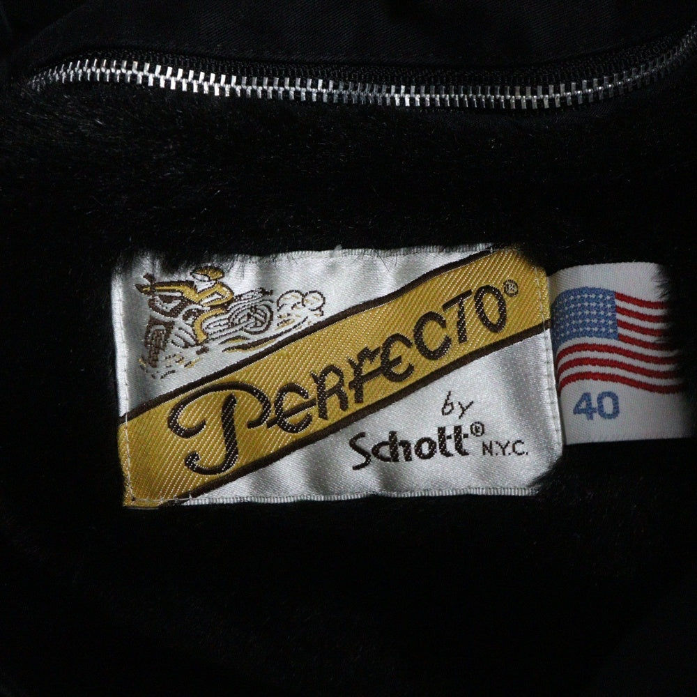 SCHOTT(ショット) ×SHIPS シップス ボアライナー付き シングルライダースジャケット ブラック 114-13-0124