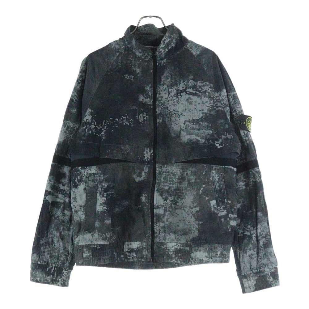 STONE ISLAND(ストーンアイランド) 24SS DISSOLVING GRID CAMO JACKET カモ柄 ナイロン ジップアップ ジャケット グレー 8015661E1