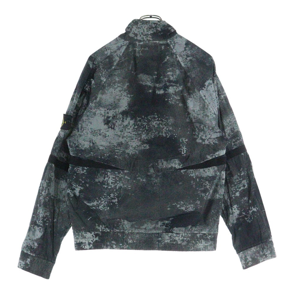 STONE ISLAND(ストーンアイランド) 24SS DISSOLVING GRID CAMO JACKET カモ柄 ナイロン ジップアップ ジャケット グレー 8015661E1