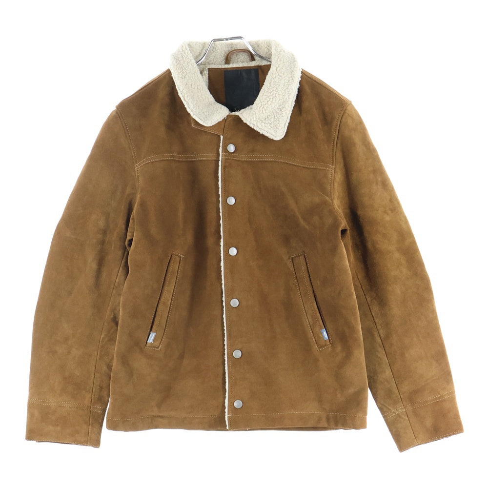 STUSSY(ステューシー) ×CHALLENGER チャレンジャー スウェード カウレザー ボアライナーレザージャケット ブラウン