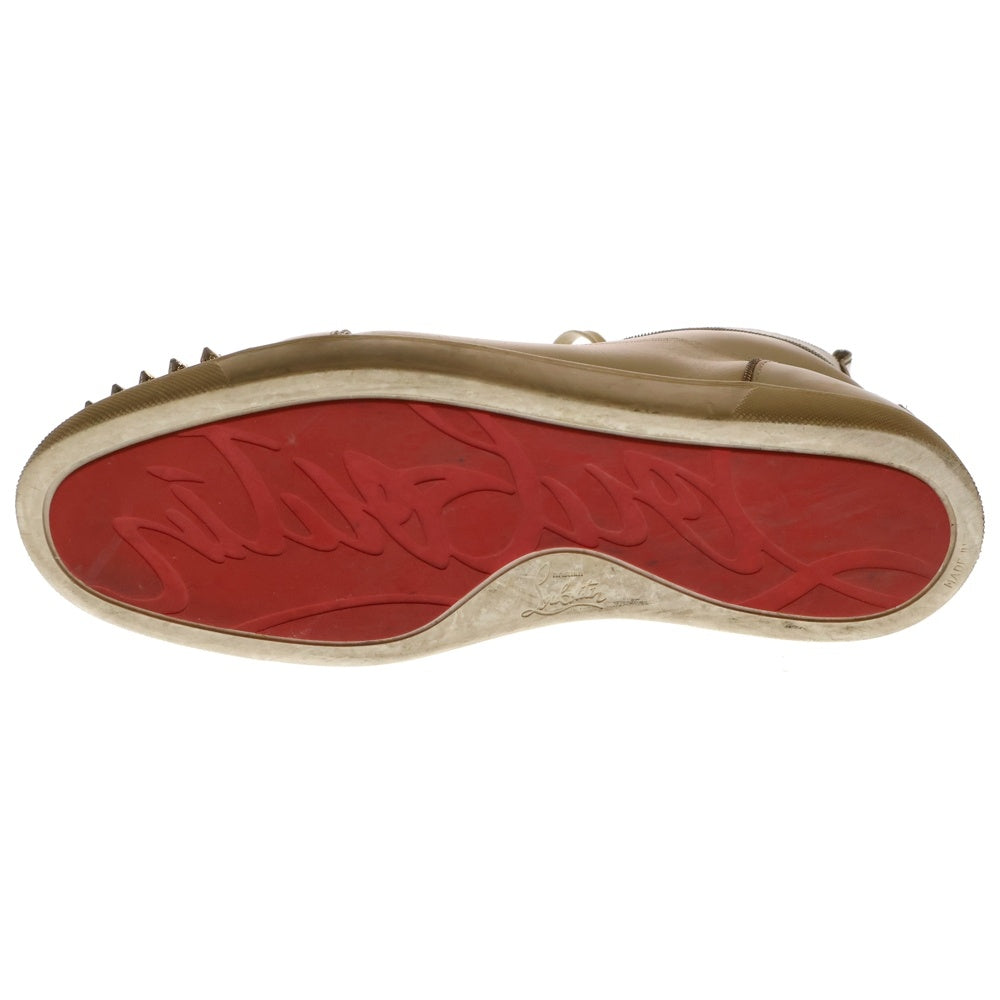 CHRISTIAN LOUBOUTIN(クリスチャンルブタン) LOU Z SPIKES FLAT CALF ルー Z スパイク フラットカーフ ハイカットスニーカー ホワイト 1180876