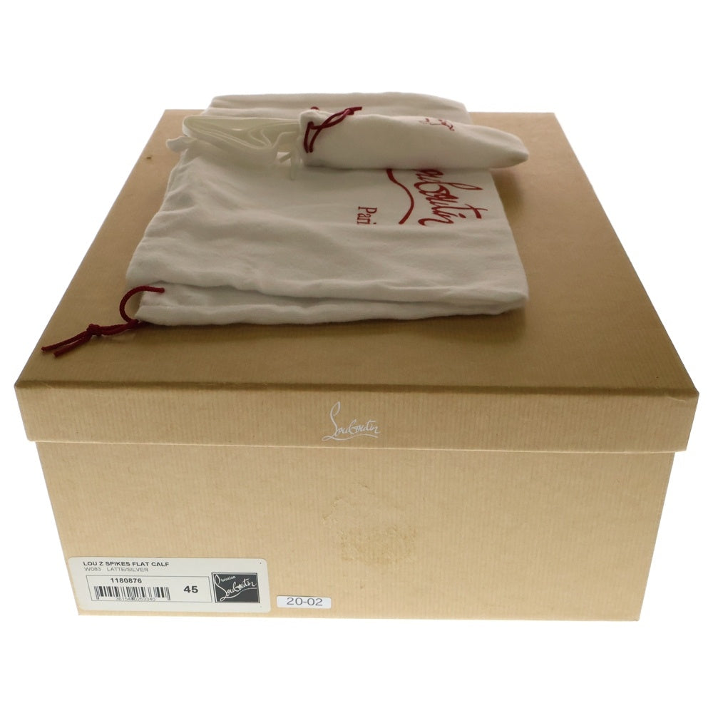 CHRISTIAN LOUBOUTIN(クリスチャンルブタン) LOU Z SPIKES FLAT CALF ルー Z スパイク フラットカーフ ハイカットスニーカー ホワイト 1180876