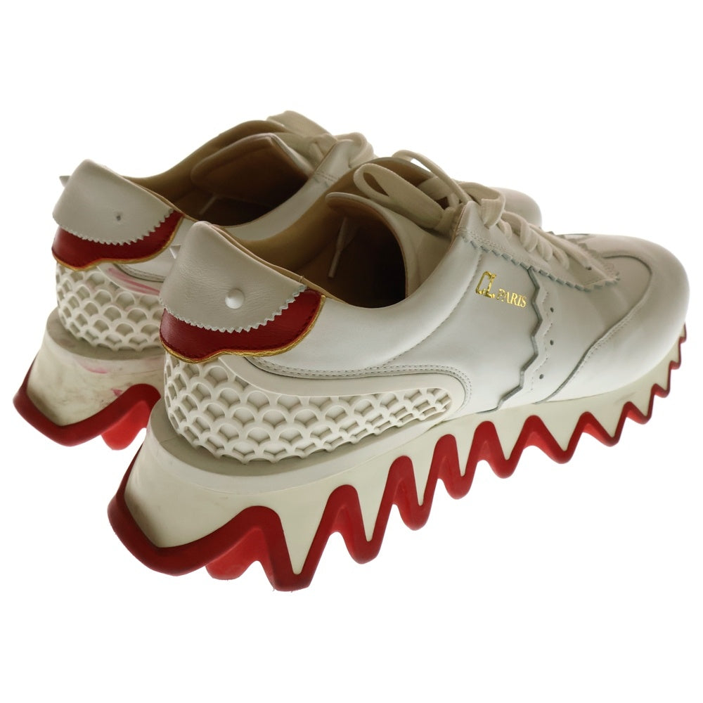 CHRISTIAN LOUBOUTIN(クリスチャンルブタン) LOUBISHARK FLAT ルビシャークフラット ハイカットスニーカー ホワイト/レッド 3200517