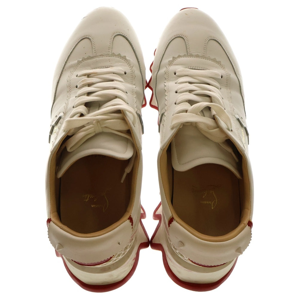 CHRISTIAN LOUBOUTIN(クリスチャンルブタン) LOUBISHARK FLAT ルビシャークフラット ハイカットスニーカー ホワイト/レッド 3200517