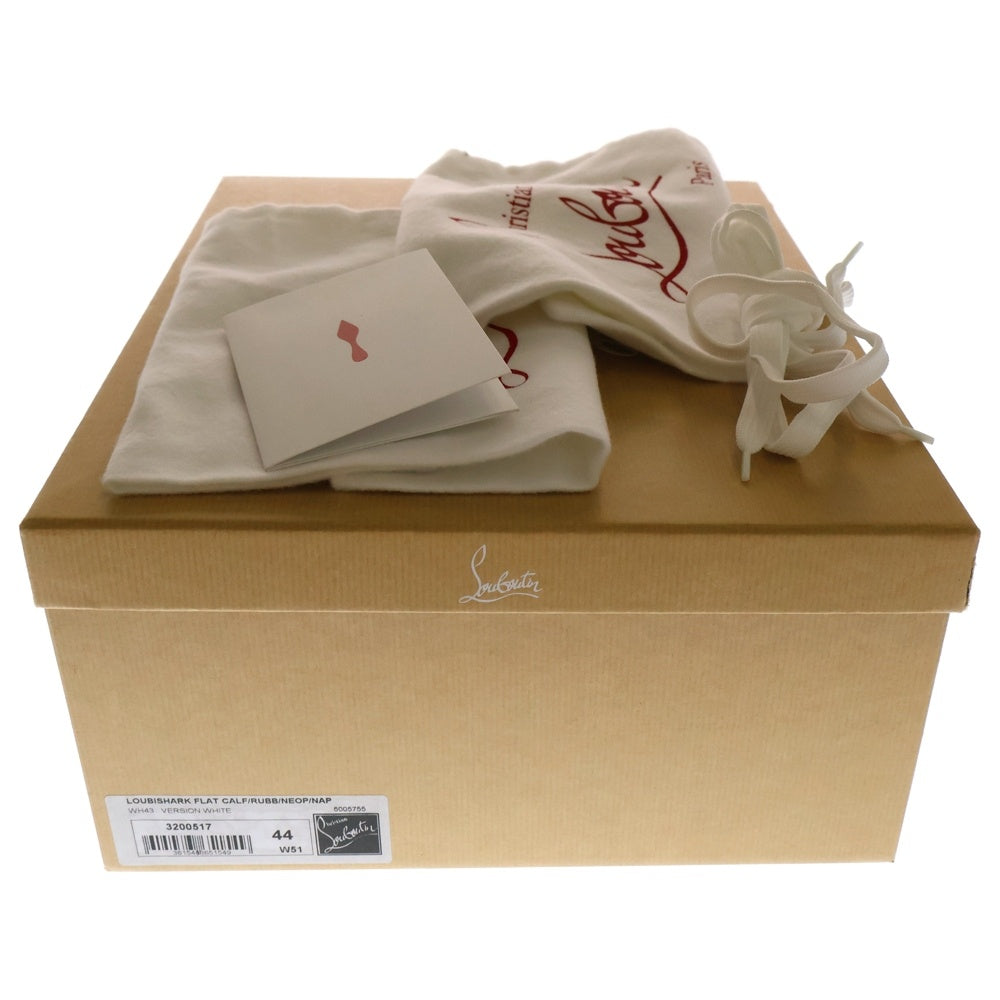 CHRISTIAN LOUBOUTIN(クリスチャンルブタン) LOUBISHARK FLAT ルビシャークフラット ハイカットスニーカー ホワイト/レッド 3200517