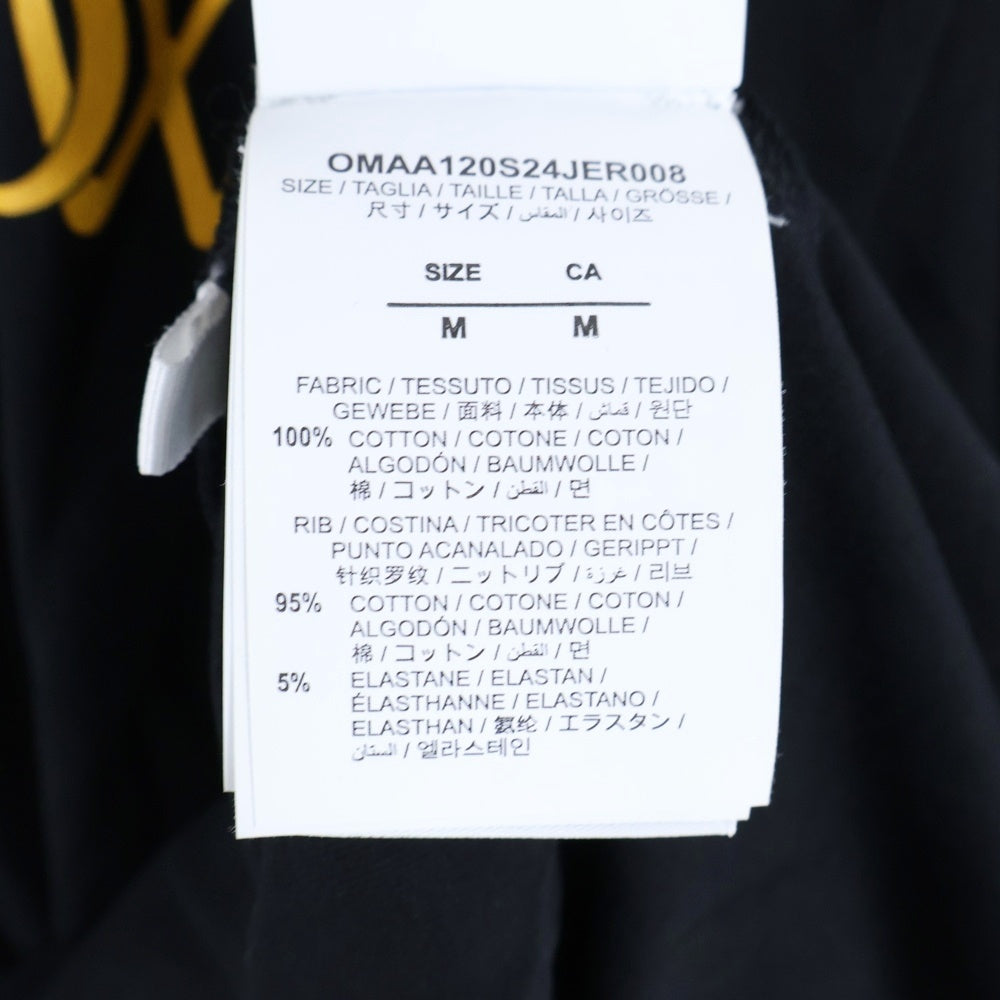 OFF-WHITE(オフホワイト) 24SS SKATE-FIT PRINTED T-SHIRT ロゴプリントTシャツ ブラック OMAA120S24JER008