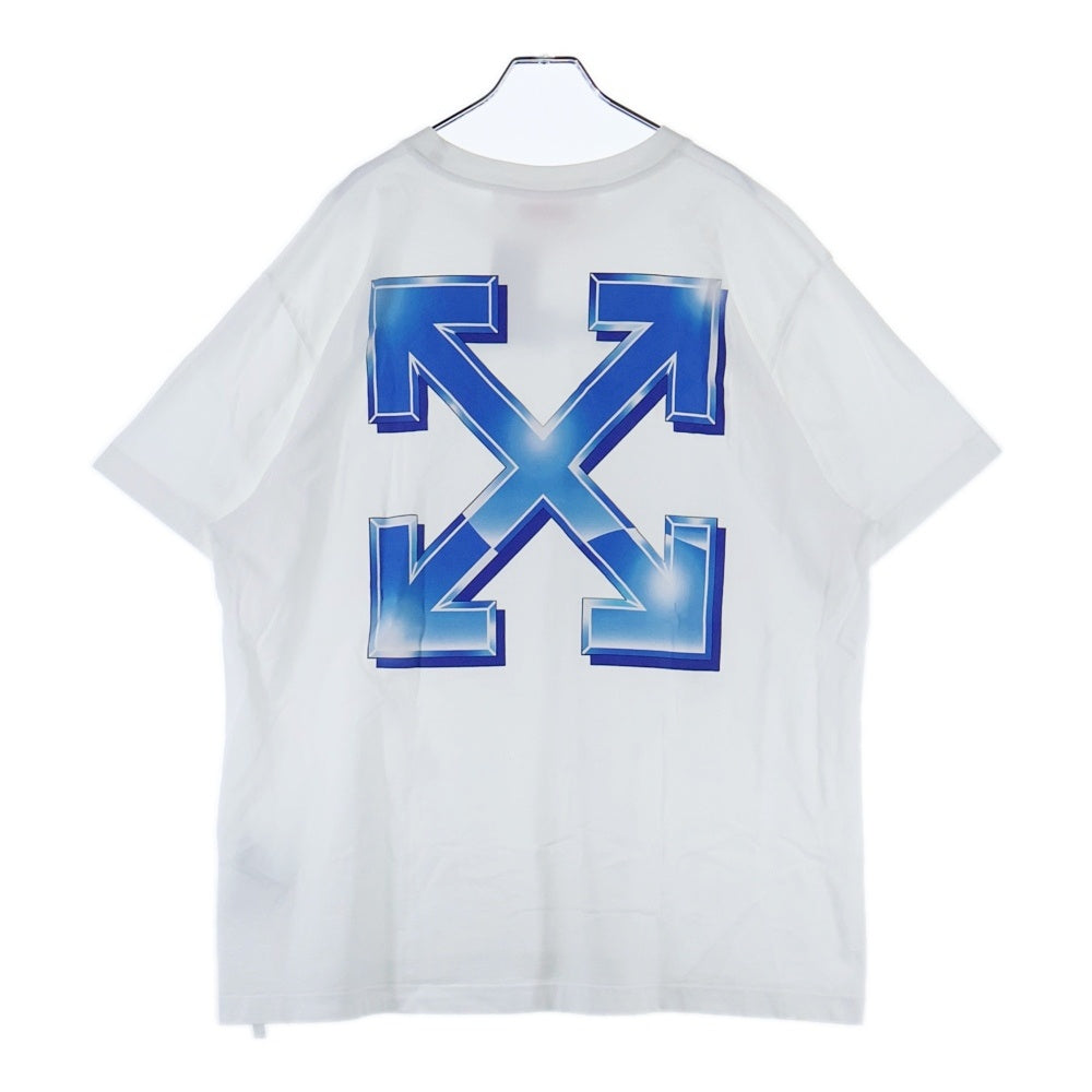 OFF-WHITE(オフホワイト) Blue Metal Arrow Over S/S T-shirt ロゴプリント 半袖Tシャツカットソー ホワイト OMAA038S22JER004