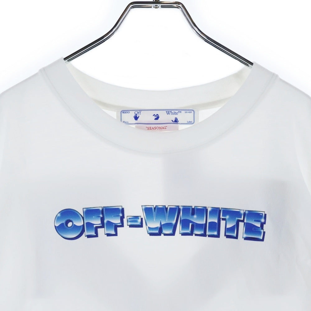 OFF-WHITE(オフホワイト) Blue Metal Arrow Over S/S T-shirt ロゴプリント 半袖Tシャツカットソー ホワイト OMAA038S22JER004