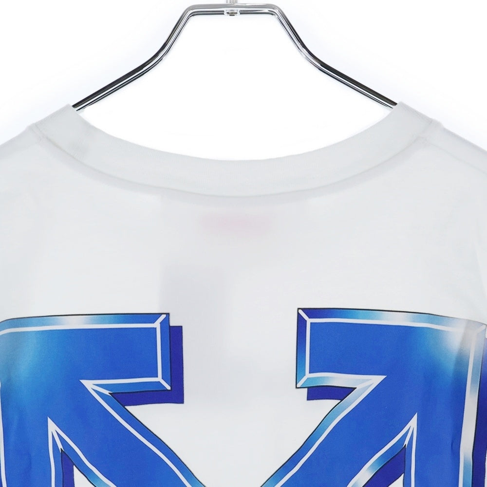 OFF-WHITE(オフホワイト) Blue Metal Arrow Over S/S T-shirt ロゴプリント 半袖Tシャツカットソー ホワイト OMAA038S22JER004