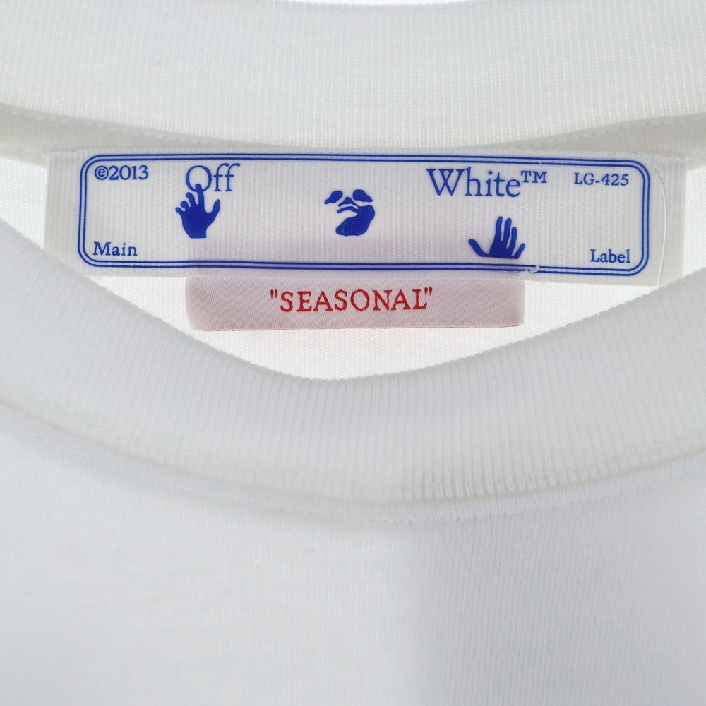 OFF-WHITE(オフホワイト) Blue Metal Arrow Over S/S T-shirt ロゴプリント 半袖Tシャツカットソー ホワイト OMAA038S22JER004