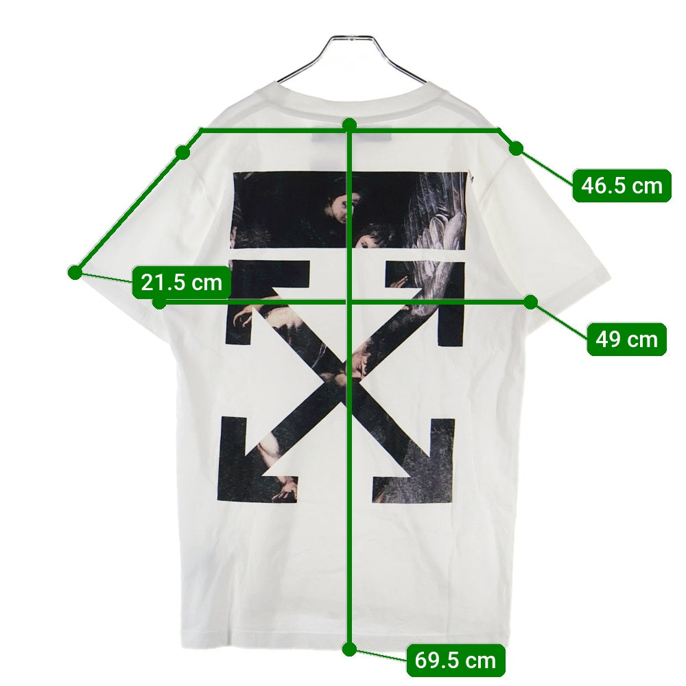 OFF-WHITE(オフホワイト) 20SS CARAVAGGIO ARROW S/S SLIM TEE カラヴァッジオ アロープリント 半袖Tシャツ カットソー ホワイト OMAA027S20185004