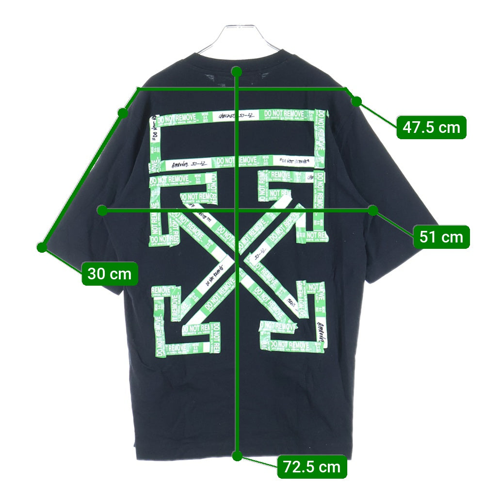 OFF-WHITE(オフホワイト) 18AW 3D Diagonal Logo Tee 3D ダイアゴナル ロゴ 半袖カットソー Tシャツ ブラック OMAA126S22JER007