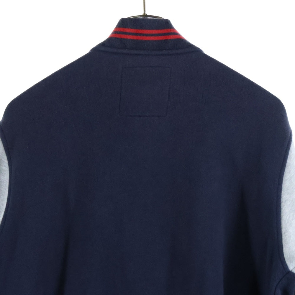 STUSSY(ステューシー) カレッジデザイン スウェット スタジャン ジャケット ネイビー/グレー