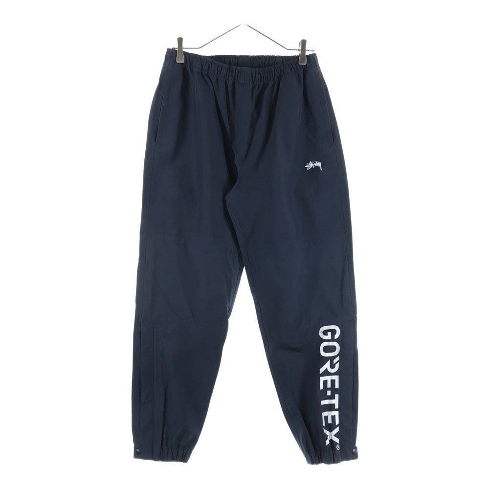 STUSSY(ステューシー) GORE-TEX ロゴプリント トラックパンツ ブラック