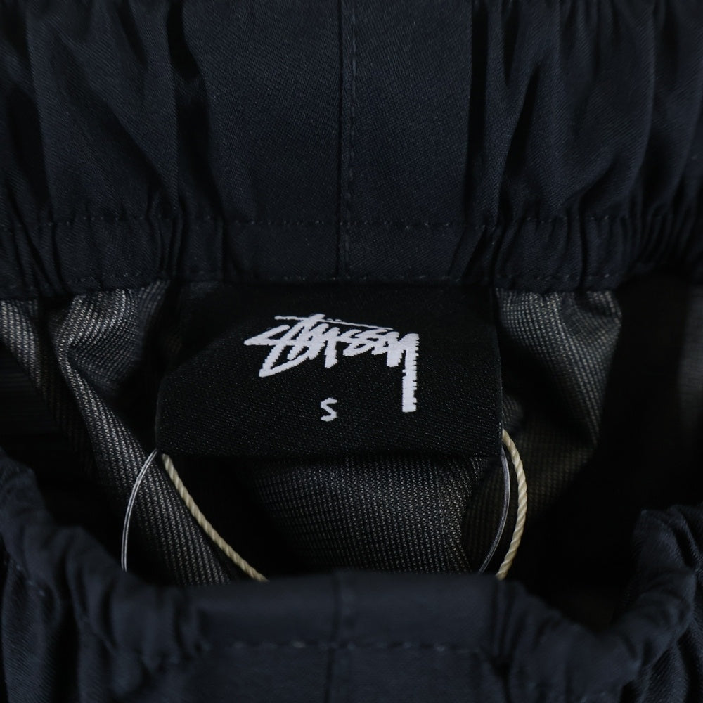 STUSSY(ステューシー) GORE-TEX ロゴプリント トラックパンツ ブラック