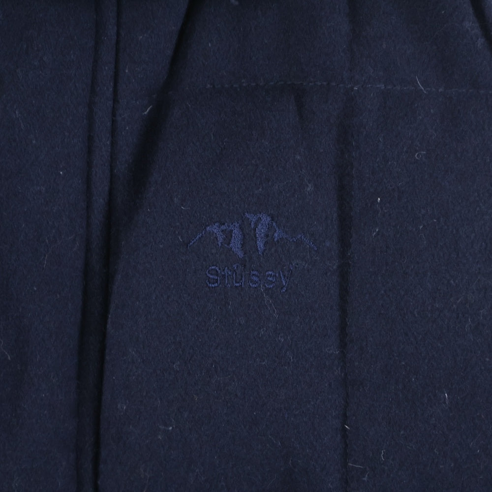STUSSY(ステューシー) ウール フード付き ダウンベスト ネイビー