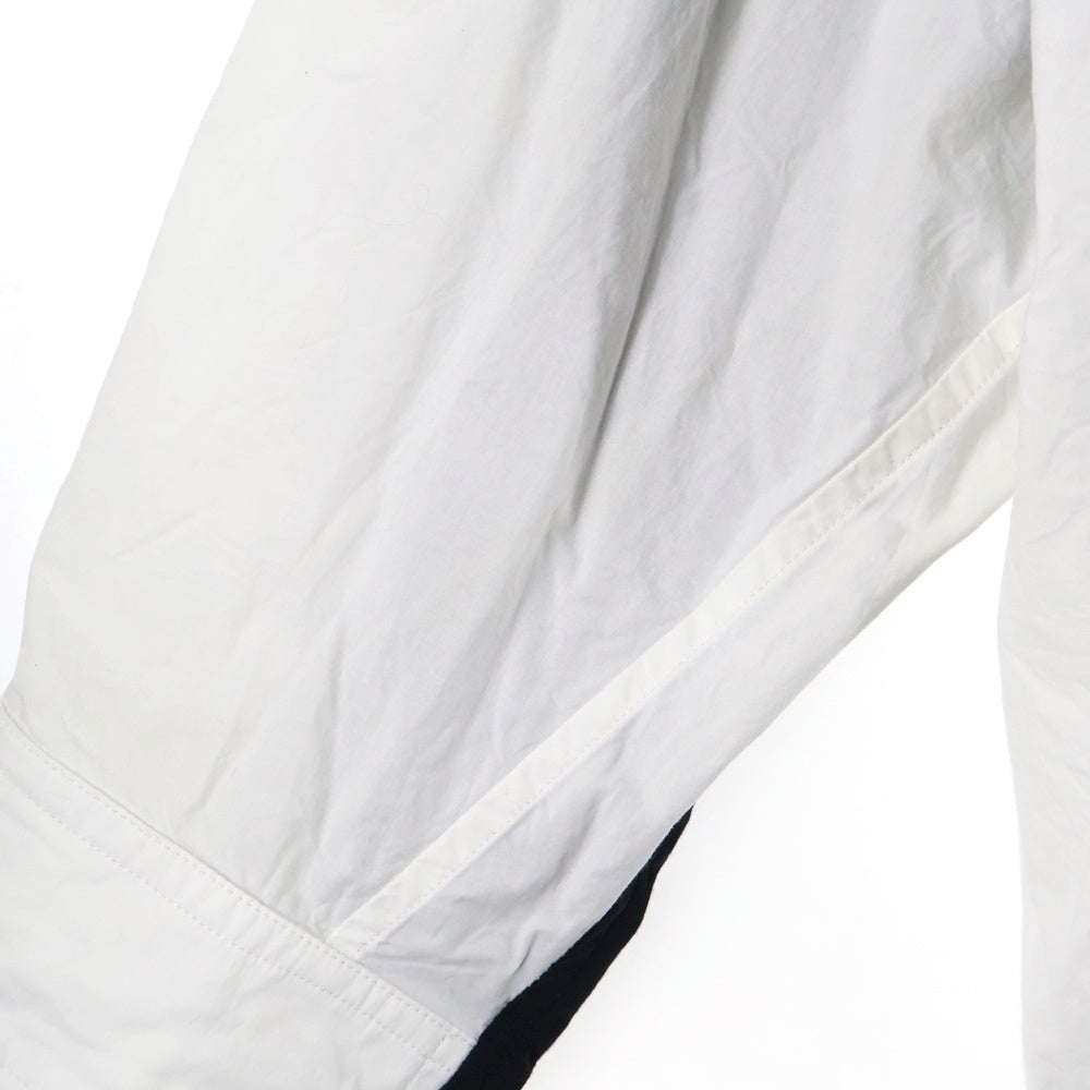 BALENCIAGA(バレンシアガ) Docking Wash Logo Shirt ドッキング ウォッシュロゴ 長袖シャツ ホワイト/ブラック 663058 TKM05