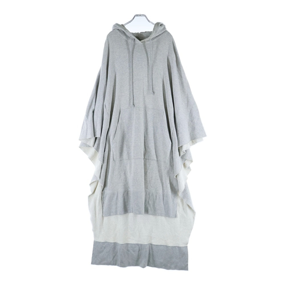 MM6 Maison Margiela(エムエムシックスメゾンマルジェラ) バックロゴプリントプルオーバースウェットパーカーコンチョ ワンピース グレー S32GU0066