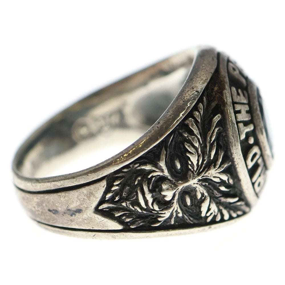 NO BRAND(ノーブランド) ストーン入り カレッジリング 指輪 シルバー