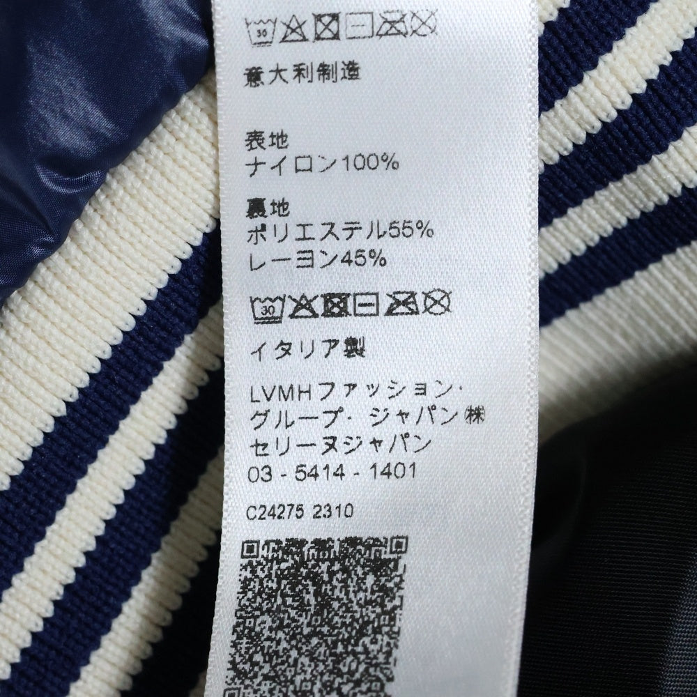 CELINE(セリーヌ) 18AW トリンオフロゴジップアップ ロゴプリント ナイロン ジャケット ブルゾン ブルー