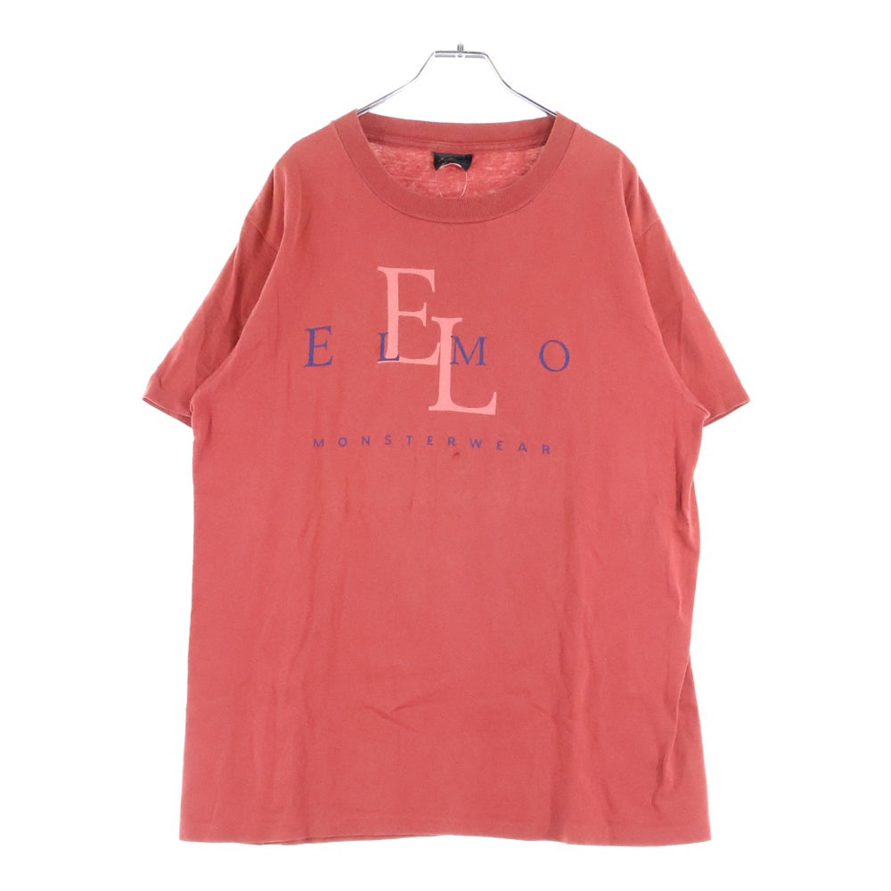 VINTAGE(ヴィンテージ) 90s SESAMI STREET ELMO c.kロゴ 両面プリント クルーネック半袖Tシャツ カットソー レッド