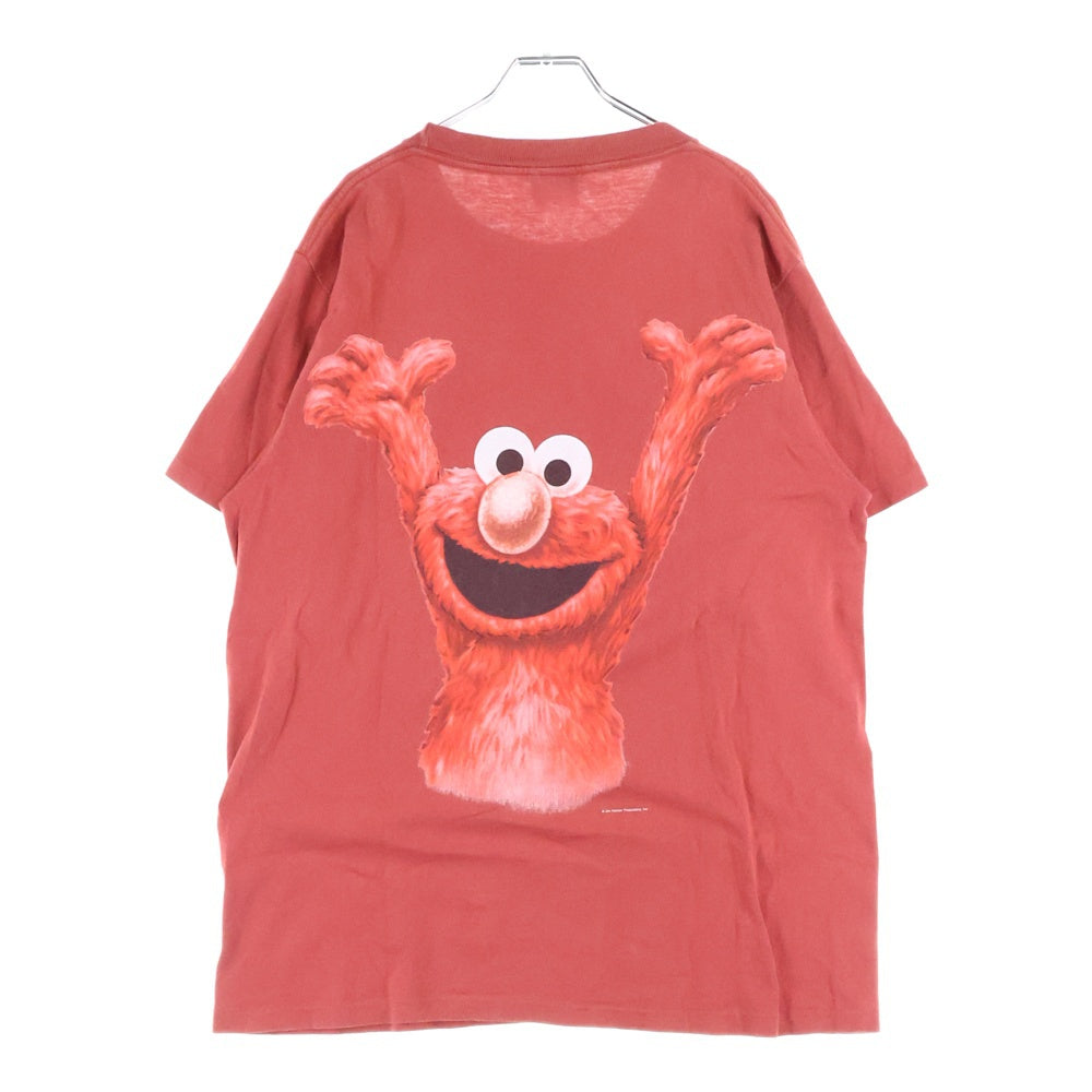 VINTAGE(ヴィンテージ) 90s SESAMI STREET ELMO c.kロゴ 両面プリント クルーネック半袖Tシャツ カットソー レッド