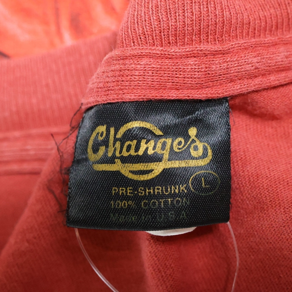 VINTAGE(ヴィンテージ) 90s SESAMI STREET ELMO c.kロゴ 両面プリント クルーネック半袖Tシャツ カットソー レッド