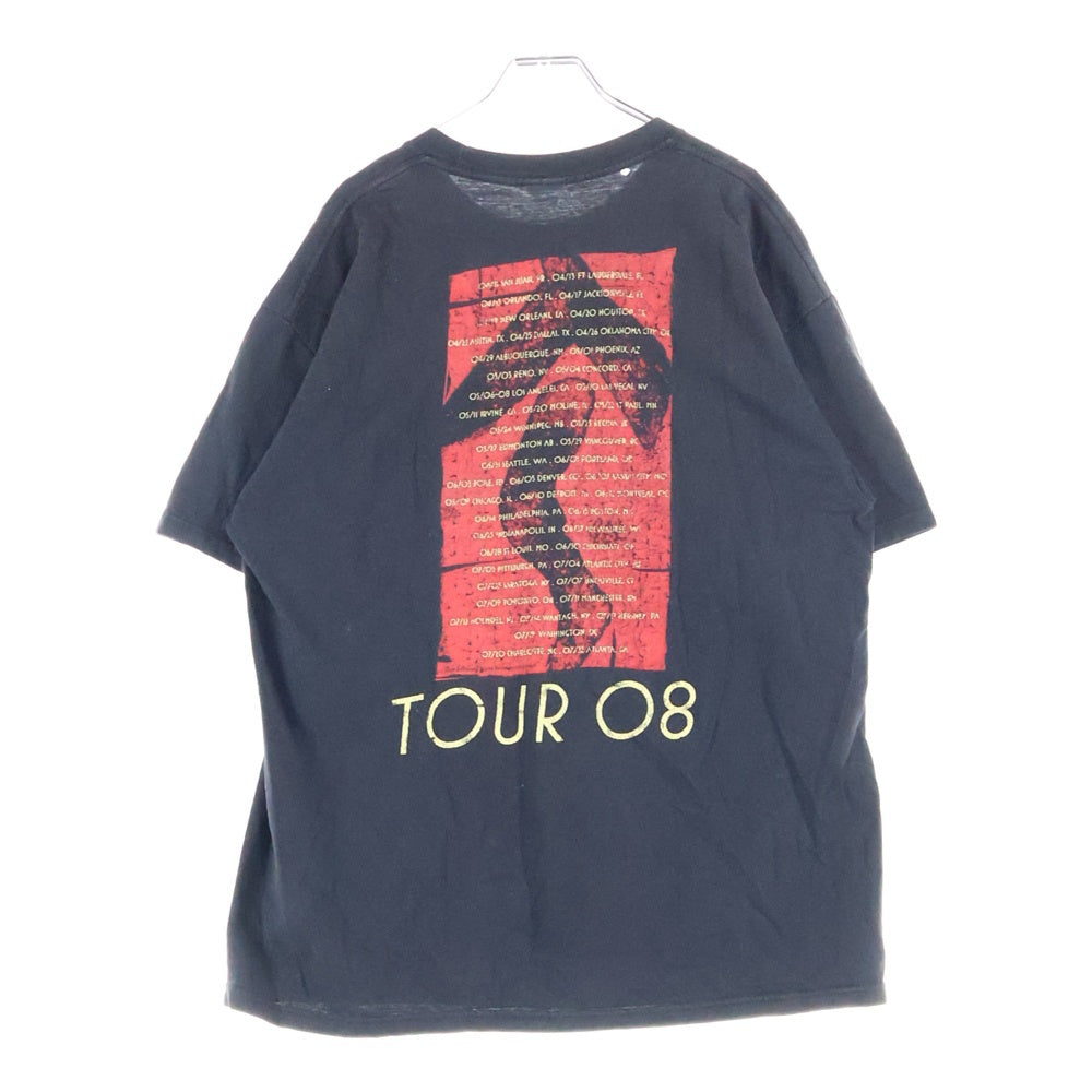 VINTAGE(ヴィンテージ) 20s Rush ラッシュ バンドT 両面プリント クルーネック半袖Tシャツ カットソー ブラック
