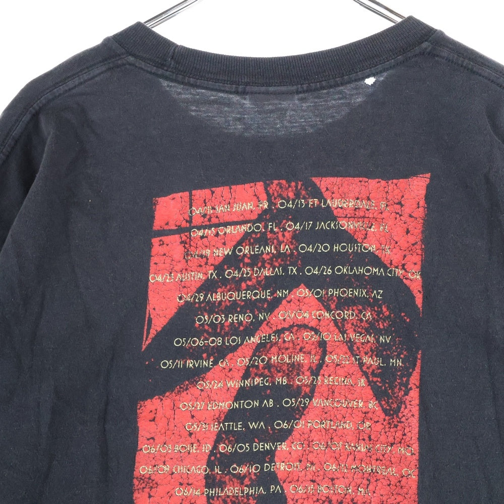 VINTAGE(ヴィンテージ) 20s Rush ラッシュ バンドT 両面プリント クルーネック半袖Tシャツ カットソー ブラック