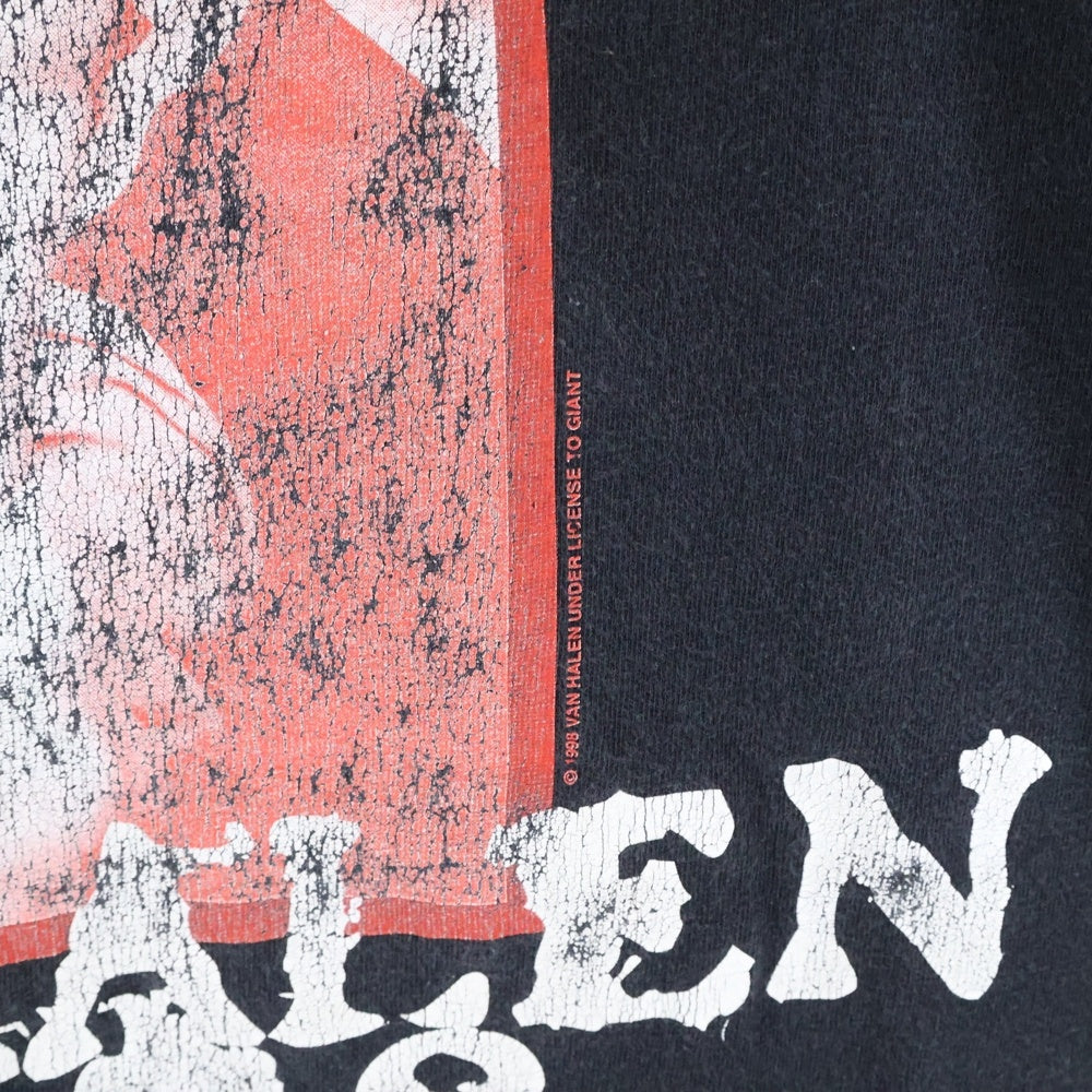 VINTAGE(ヴィンテージ) 90s Van Halen ヴァンへーレン バンドT 両面プリント クルーネック半袖Tシャツ カットソー ブラック