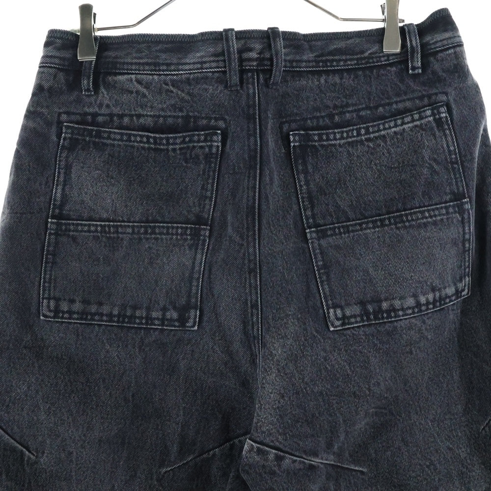 FILTH(フィルス) FRONT ZIP BAGGY DENIM SHORTS バギーデニム ハーフパンツ ショーツ ブラック