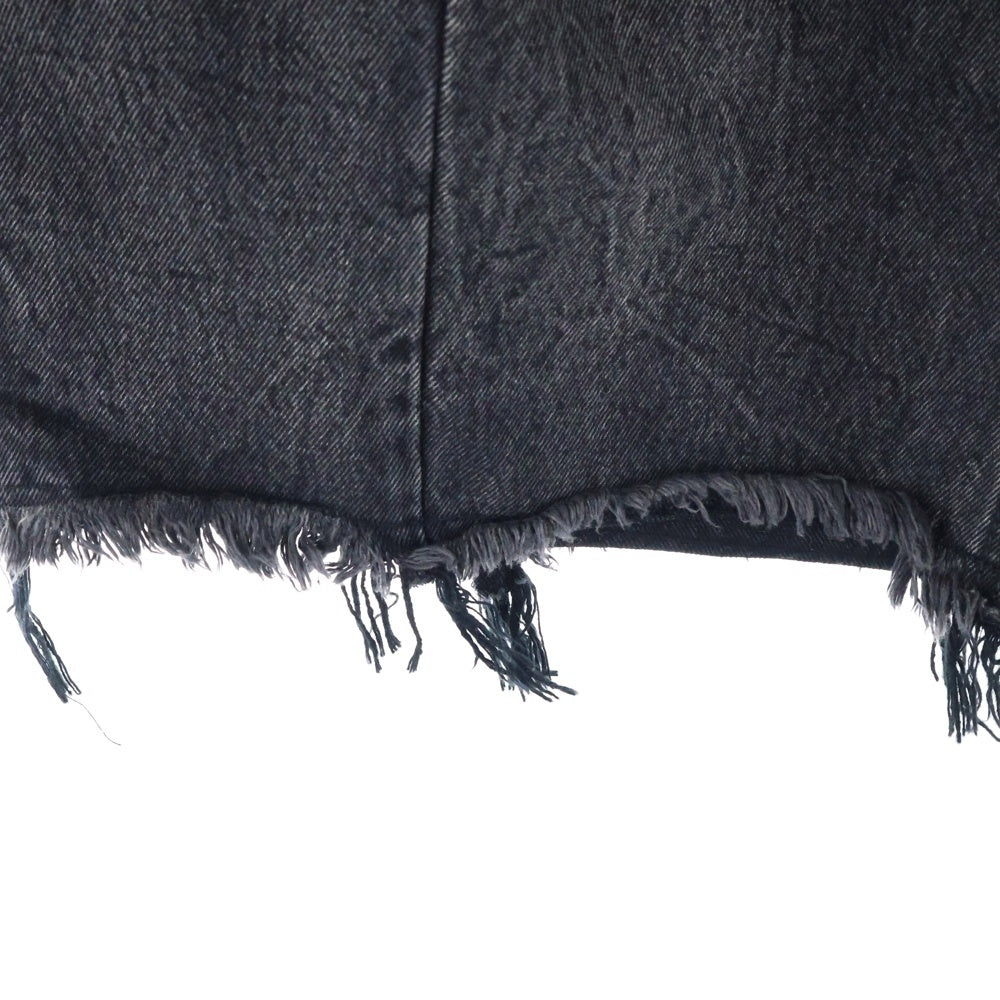 FILTH(フィルス) FRONT ZIP BAGGY DENIM SHORTS バギーデニム ハーフパンツ ショーツ ブラック