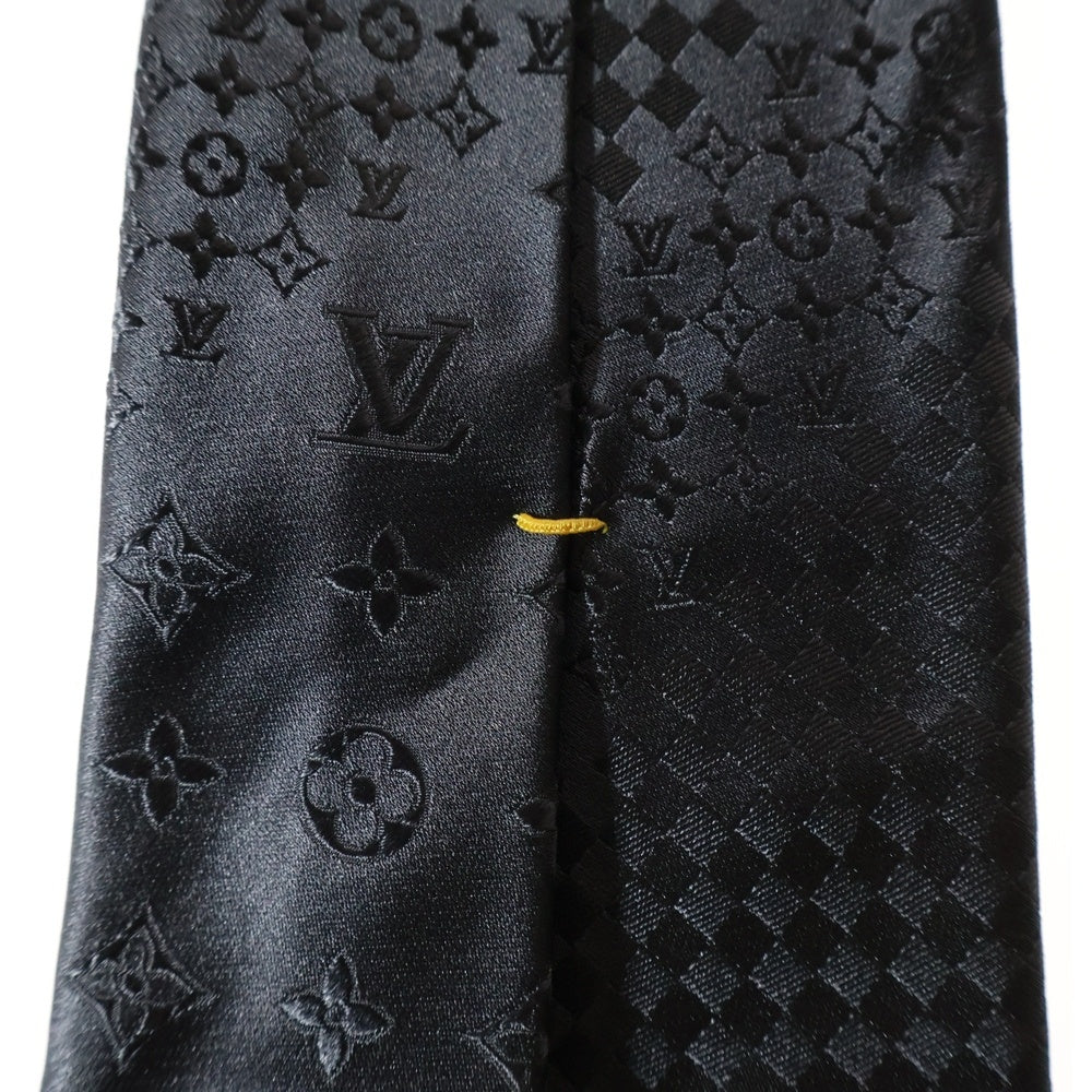LOUIS VUITTON(ルイヴィトン) モノグラム シルク ネクタイ ブラック