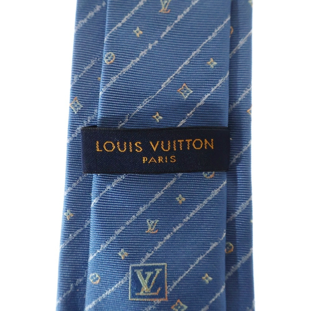 LOUIS VUITTON(ルイヴィトン) モノグラム シルク ネクタイ ブルー