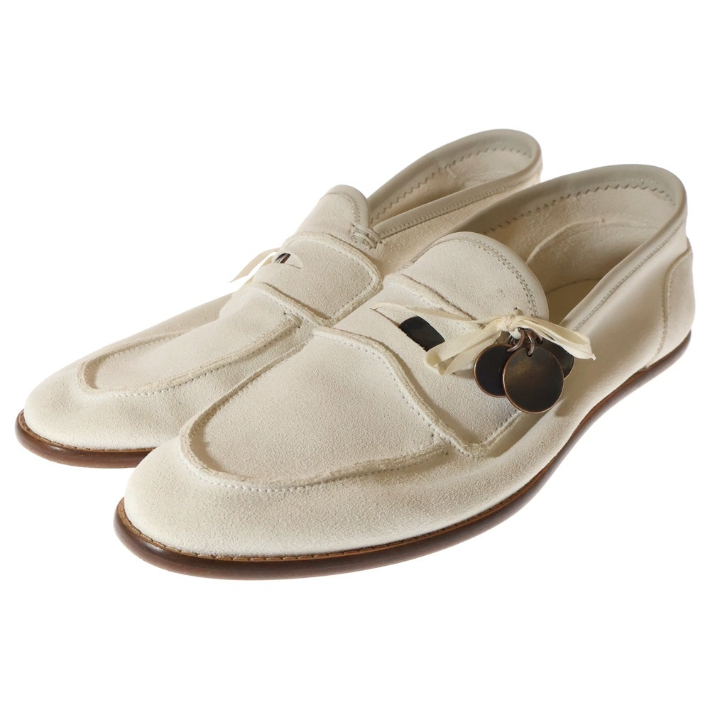 midorikawa(ミドリカワ) 25SS × SUICOKE COIN LOAFERS スウェードレザー コインローファー シューズ アイボリー US9/27cm