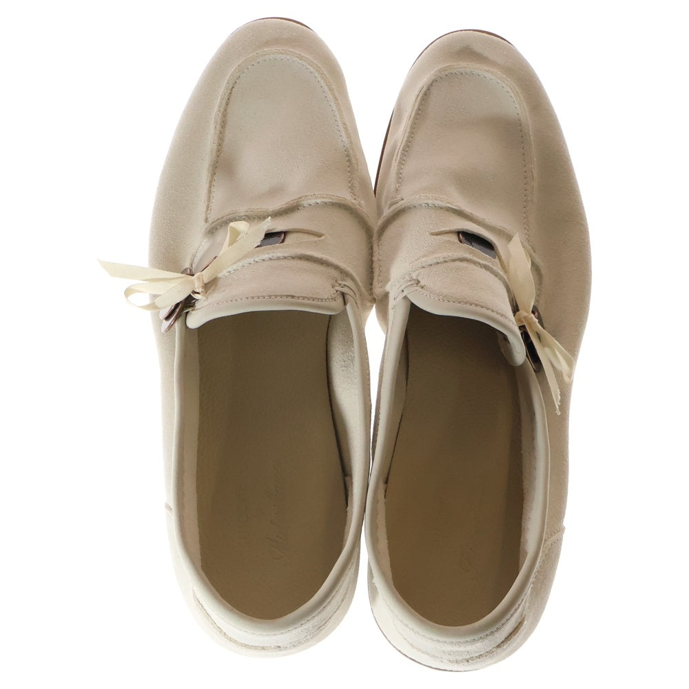 midorikawa(ミドリカワ) 25SS × SUICOKE COIN LOAFERS スウェードレザー コインローファー シューズ アイボリー US9/27cm