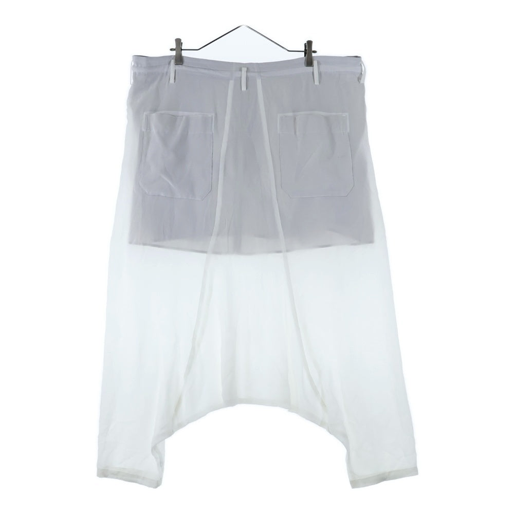 Yohji Yamamoto POUR HOMME(ヨウジヤマモト プールオム) 12M SILK DESIN SARROUEL PANTS シルクサルエル スラックスパンツ ホワイト HP-P39-537