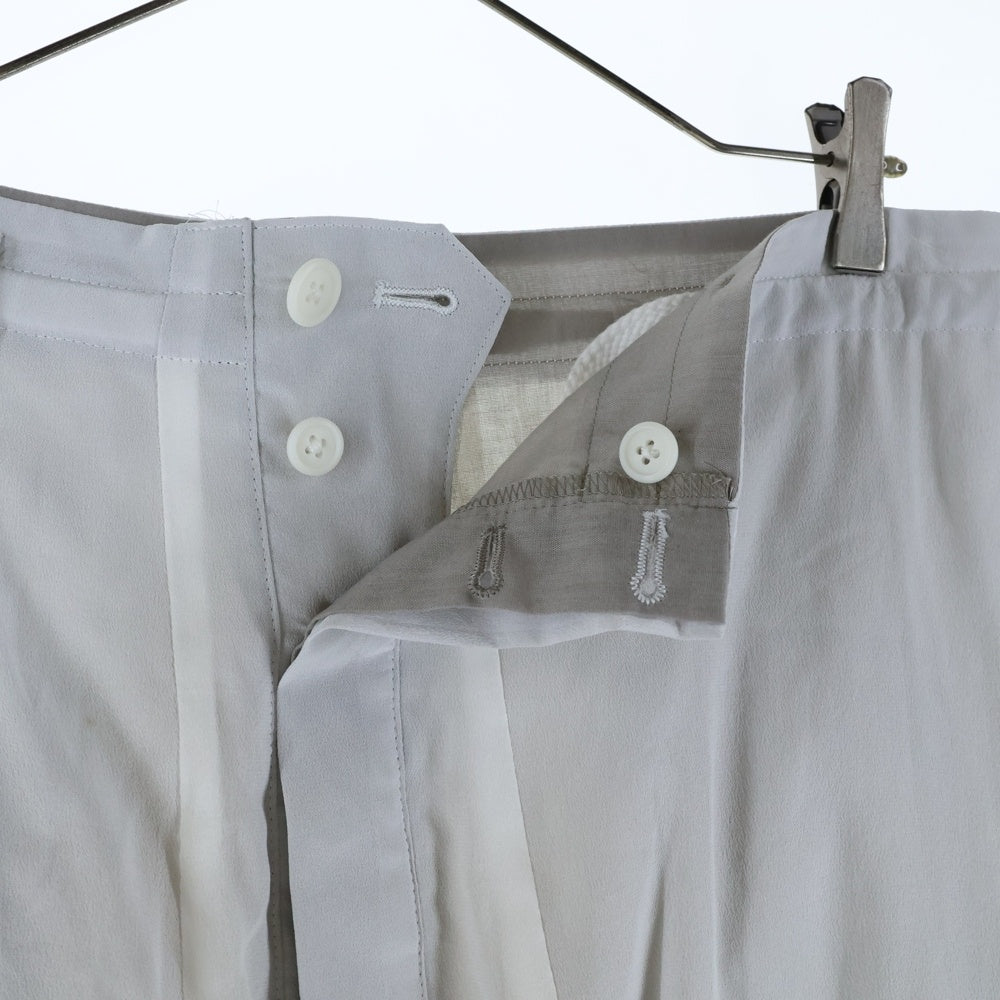 Yohji Yamamoto POUR HOMME(ヨウジヤマモト プールオム) 12M SILK DESIN SARROUEL PANTS シルクサルエル スラックスパンツ ホワイト HP-P39-537