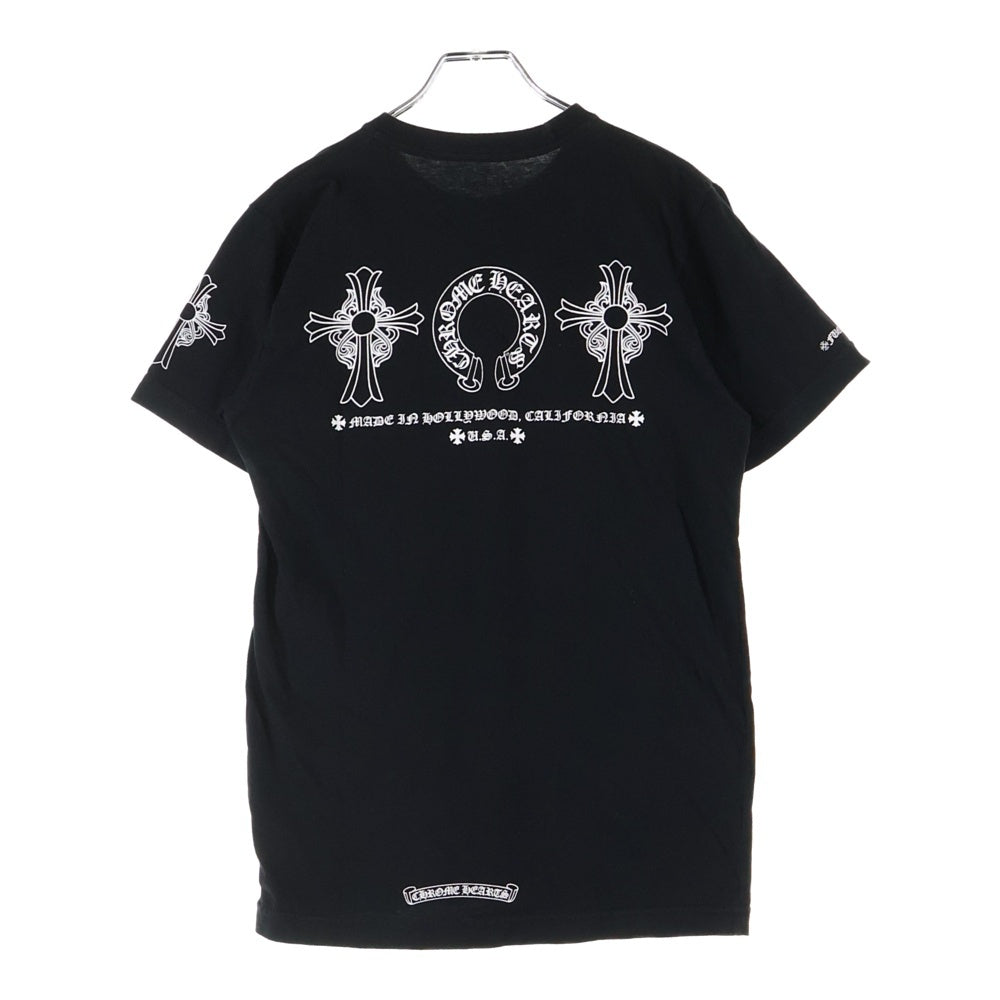 CHROME HEARTS(クロムハーツ) Made In Hollywood Logo メイドインハリウッドトーキョー ロゴ ホースシューCHプラス 半袖Tシャツ ブラック