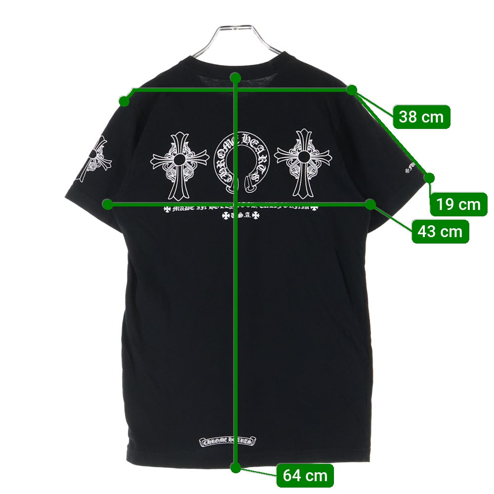 CHROME HEARTS(クロムハーツ) Made In Hollywood Logo メイドインハリウッドトーキョー ロゴ ホースシューCHプラス 半袖Tシャツ ブラック